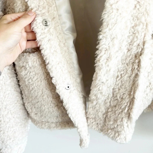 Abercrombie Ivory Sherpa bomber Jacket size XL - Picture 4 of 8